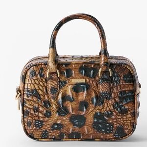 Brahmin NWT Golden Lynx Melbourne Mara Satchel Bag